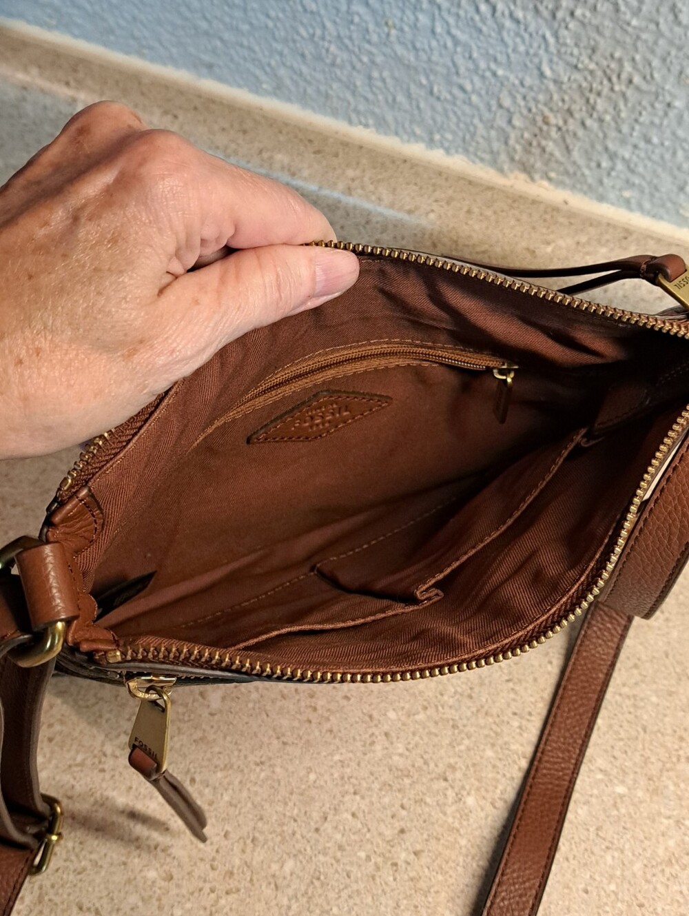 Fossil Leather Crossbody Bag - Picture 7 of 10